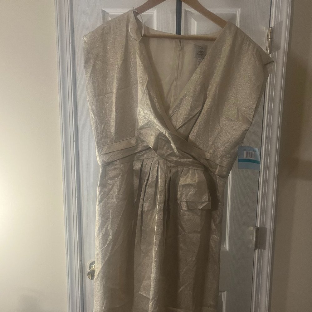 Gold Suzi Chen Midi Dress